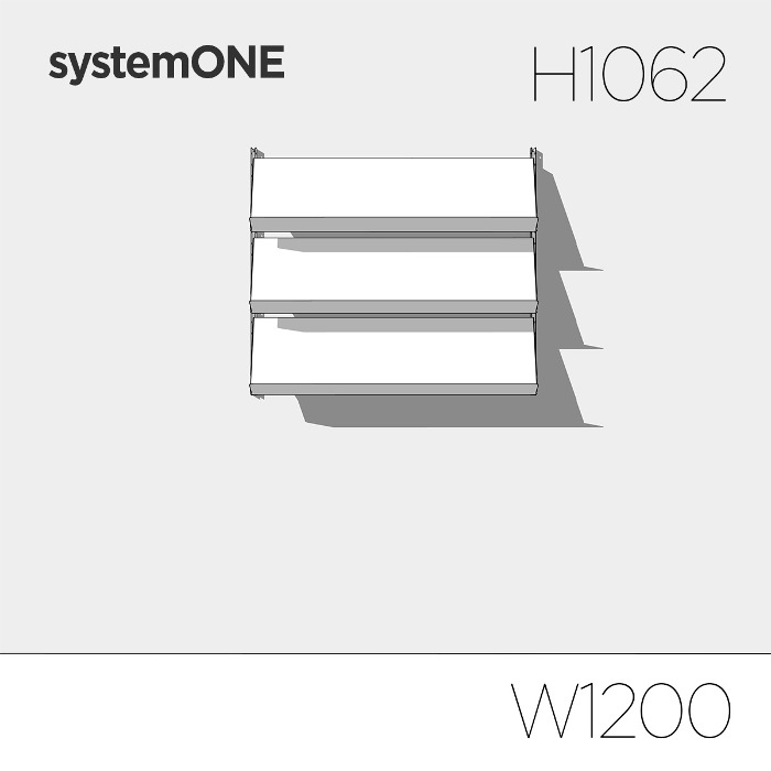 [시스템ONE] 북카페 경사선반세트 W1200 H1062 *벽 설치