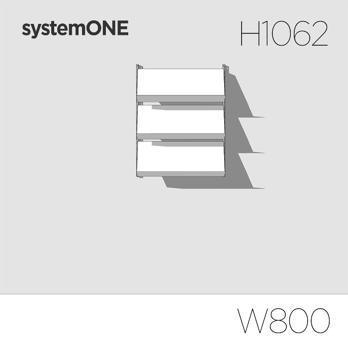 [시스템ONE] 북카페 경사선반세트 W800 H1062 *벽 설치