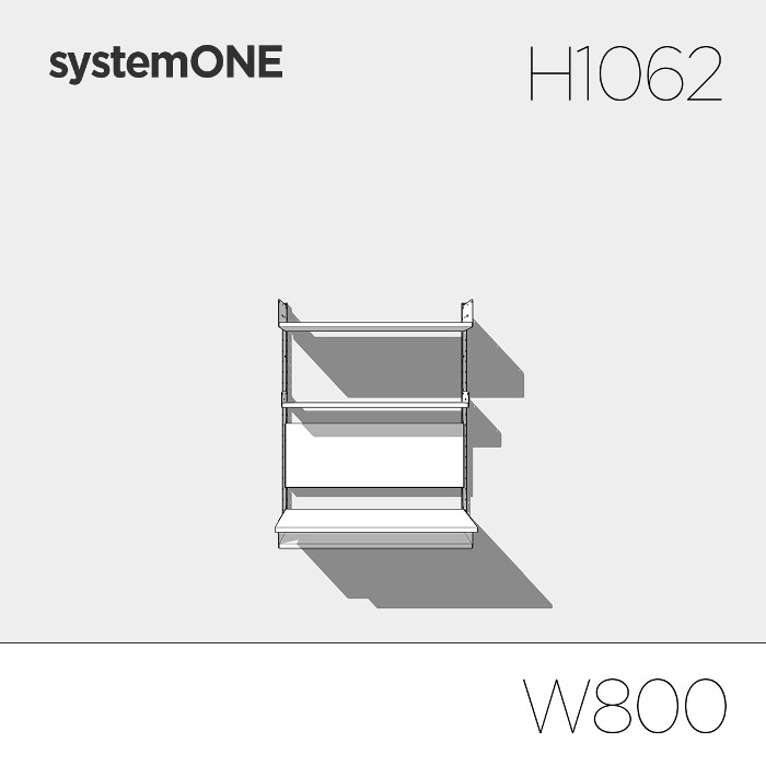[시스템ONE] 책상세트 W800 H1062 *벽 설치