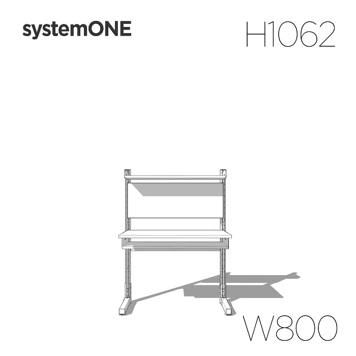 [시스템ONE] 책상세트 W800 H1062 *L스탠드(독립형)