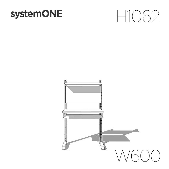 [시스템ONE] 책상세트 W600 H1062 *L스탠드(독립형)