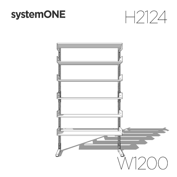 [시스템ONE] 서재공부방단독 W1200 H2124 *L스탠드(독립형)
