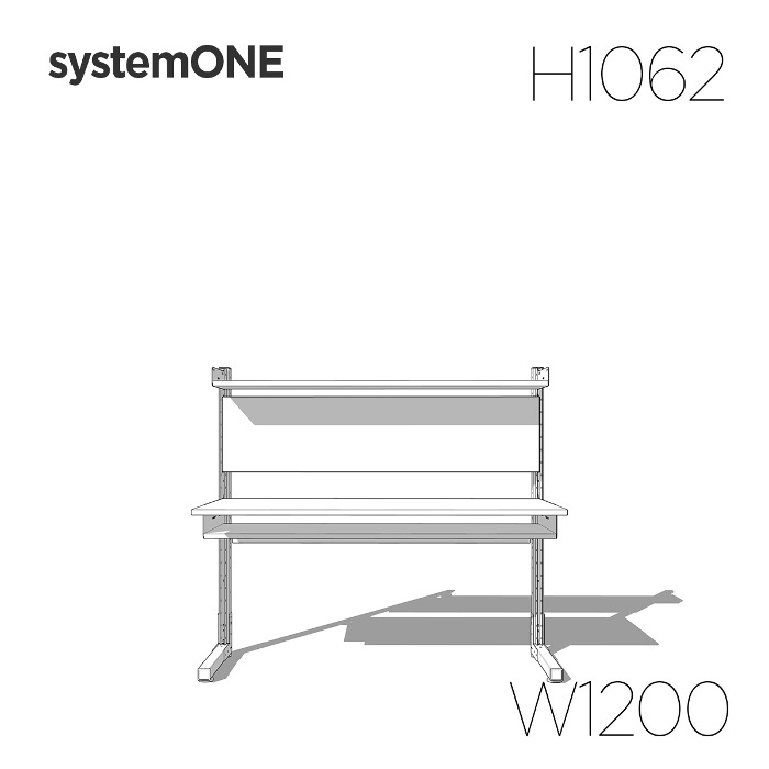 [시스템ONE] 책상세트 W1200 H1062 *L스탠드(독립형)