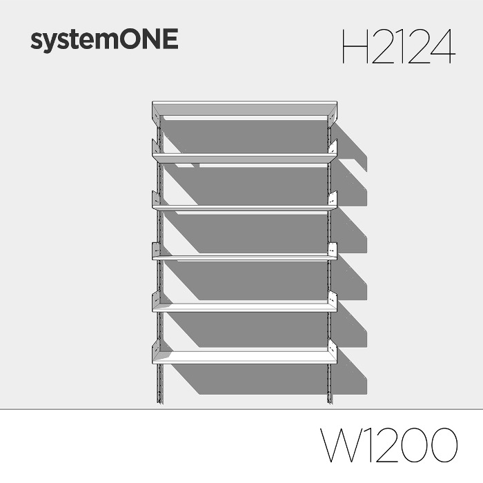 [시스템ONE] 서재공부방단독 W1200 H2124 *벽 설치