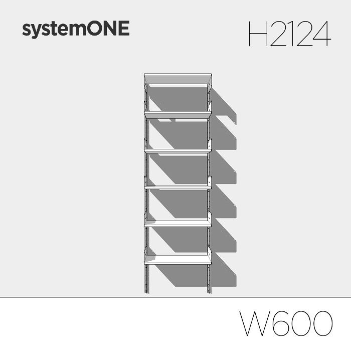 [시스템ONE] 서재공부방단독 W600 H2124 *벽 설치