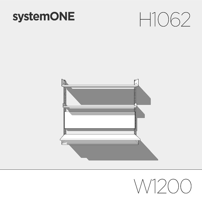 [시스템ONE] 책상세트 W1200 H1062 *벽 설치