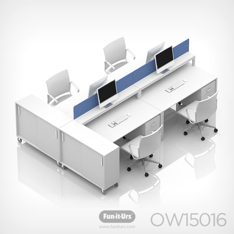 [레이아웃] OW15016_1600+선반2+파티션 / 서랍,슬라이드장옵션 선택
