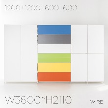 와이어수납 6단 W3600(1200+1200+600+600)